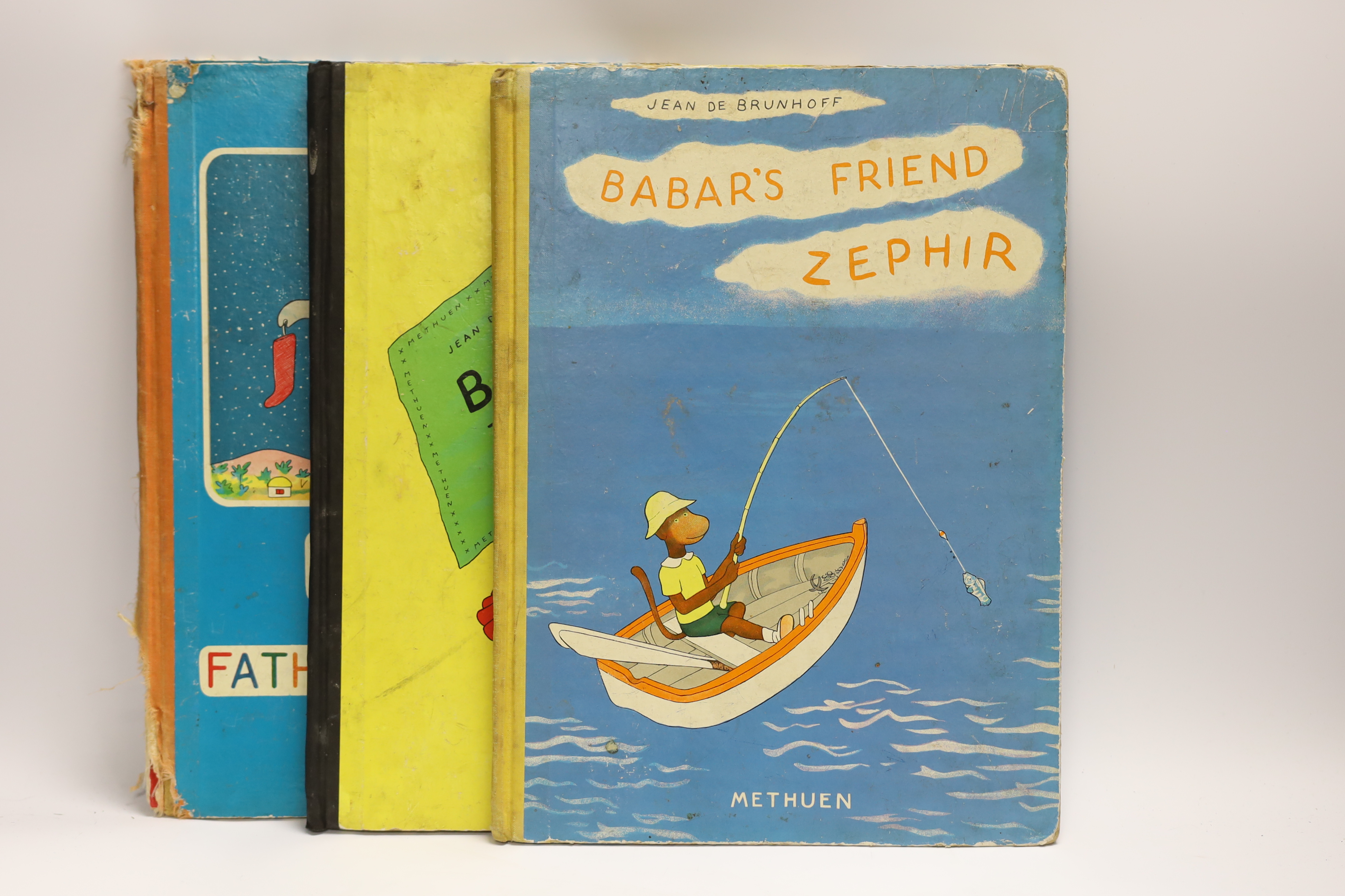 Books: Babar's Friend Zephir, 1937, Babar at Home, 1938, Babar the king, 1936 Babar and Father Christmas, 1940